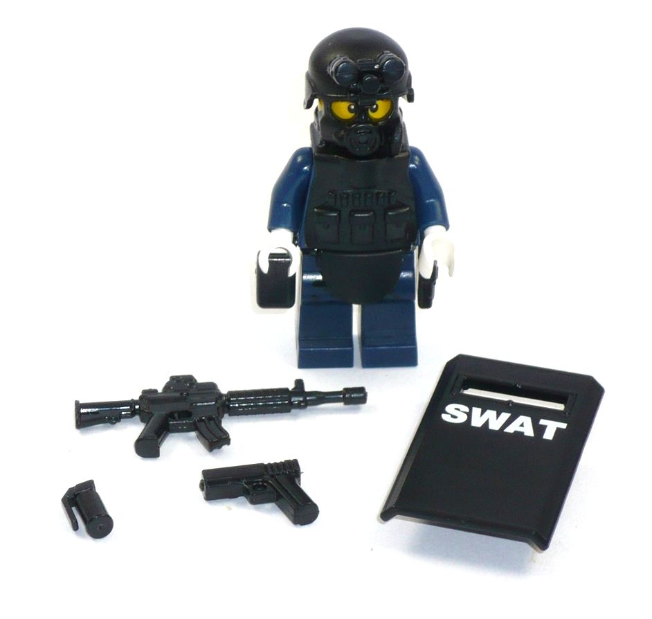 Custom Figur Polizei aus LEGO® Teilen und Zubehör Sondereinheit Spezialkommando 
