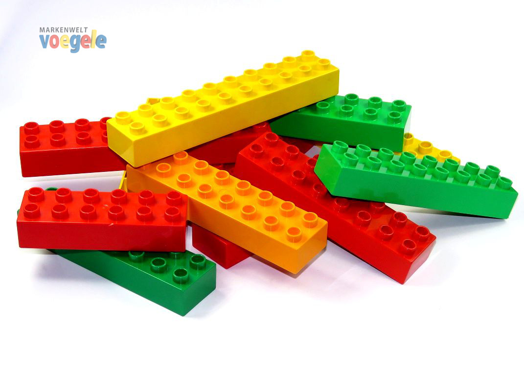 2x4 Noppen verschieden Farben 10 LEGO DUPLO Steine 8er 