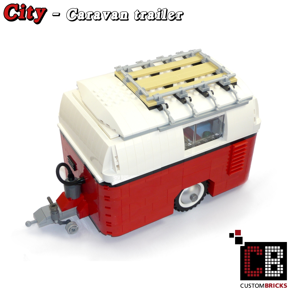 Custom model trailer 1-axle made of LEGO® bricks ...