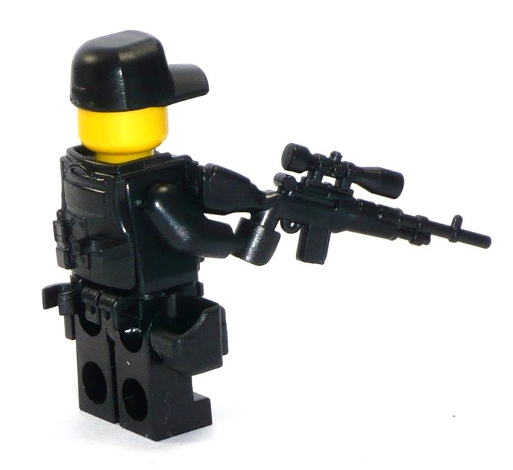 SMG und Waffengurt LEGO kompatibler SWAT Scharfschütze mit Gewehr 