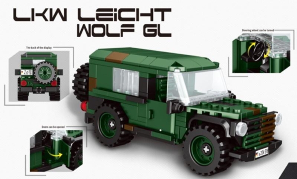 Bundeswehr Geländewagen Wolf aus 192 Teilen
