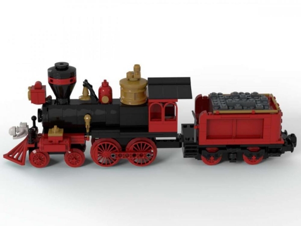 BlueBrixx Classical Western Train locomotive with tender 459 parts 102891
