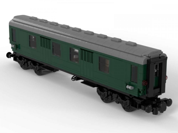 BlueBrixx Train Parcel trolley dark green 672 parts 102956