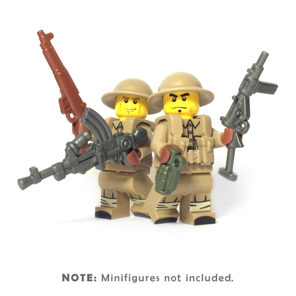 BrickWarriors 2.5 WW2 Britische Infanterie Armee Zubehör Set