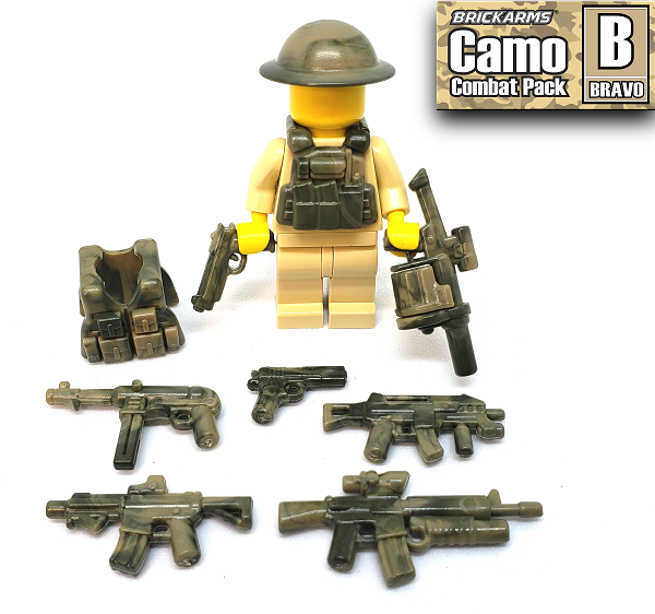 Custom BRICKARMS Camo Combat Pack D DELTA für LEGO ® Figuren 10 Waffen Zubehör 