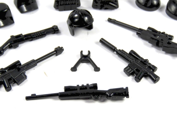 Scharfschützen Zubehör Set Waffen Mützen und Westen für LEGO Figuren 13 teilig
