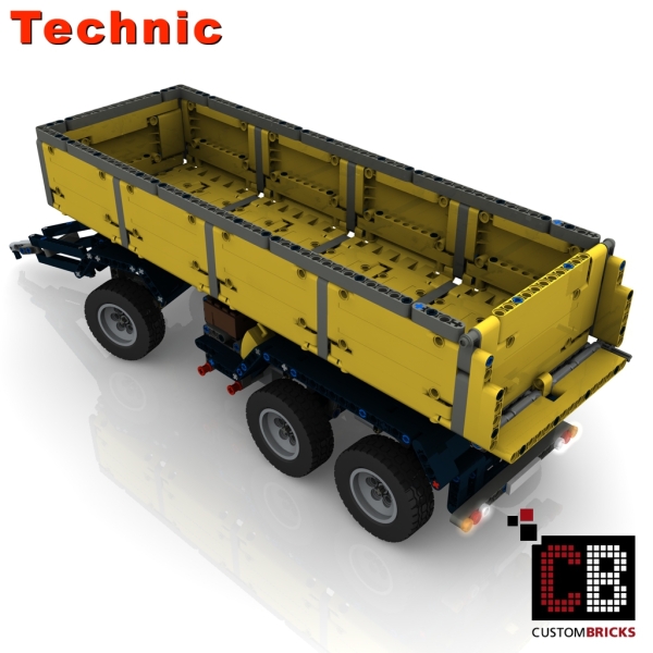 Custom Arocs trailer with tipping function instruction yellow