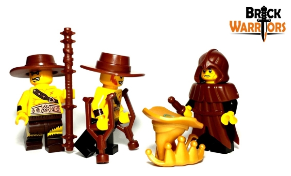 BrickWarriors Crutches for LEGO Figuren brown