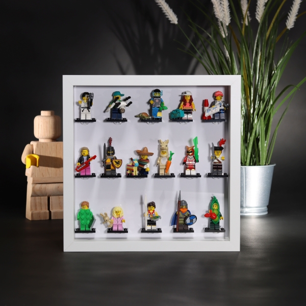 RiddaInlay for IKEA SANNAHED frame x 25 Showcase for LEGO® Space for 16 - Markenwelt Voegele