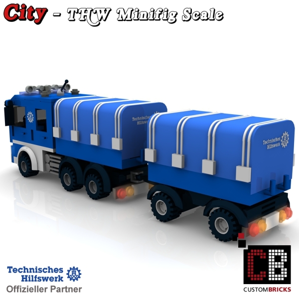 Custom THW Modell Bauanleitung LKW Lang mit Plane