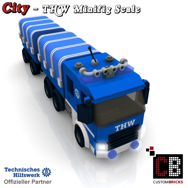 Custom THW Modell Bauanleitung LKW Lang mit Plane