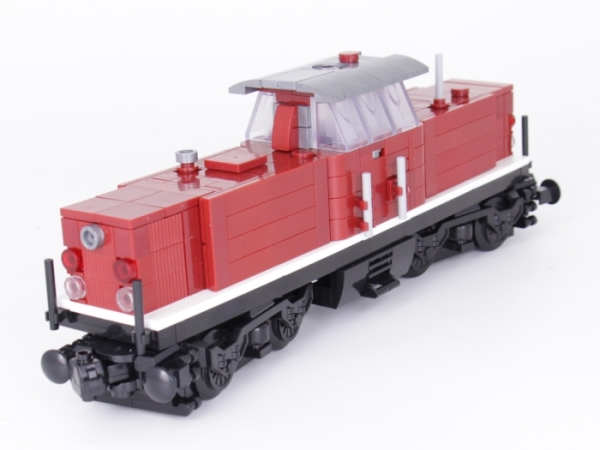 BlueBrixx Eisenbahn Lok V100 aus 409 Teilen ohne Motor dunkelrot 100999