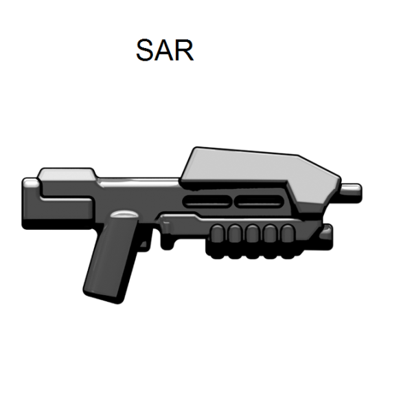 Brickarms SAR Gun waffe in schwarz für LEGO Figuren