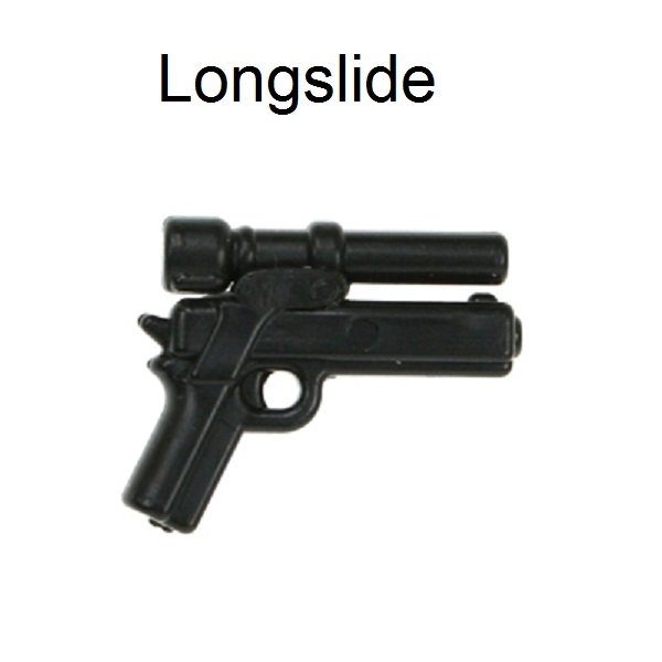 Brickarms Longslide Gun waffe in schwarz für LEGO Figuren