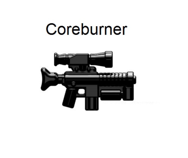 Brickarms Coreburner Gun black for LEGO figures