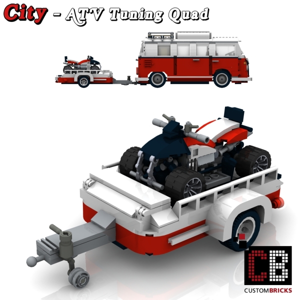 Custom instruction for Quad with trailer red for 10220