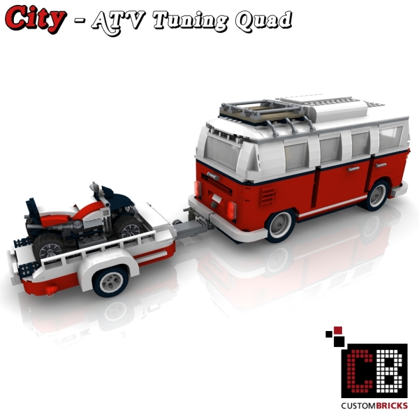 Custom instruction for Quad with trailer red for 10220