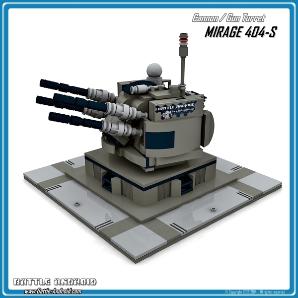 CUSTOM PDF Bauanleitung MIRAGE 404S Geschützturm grau schwarz für LEGO® Steinen