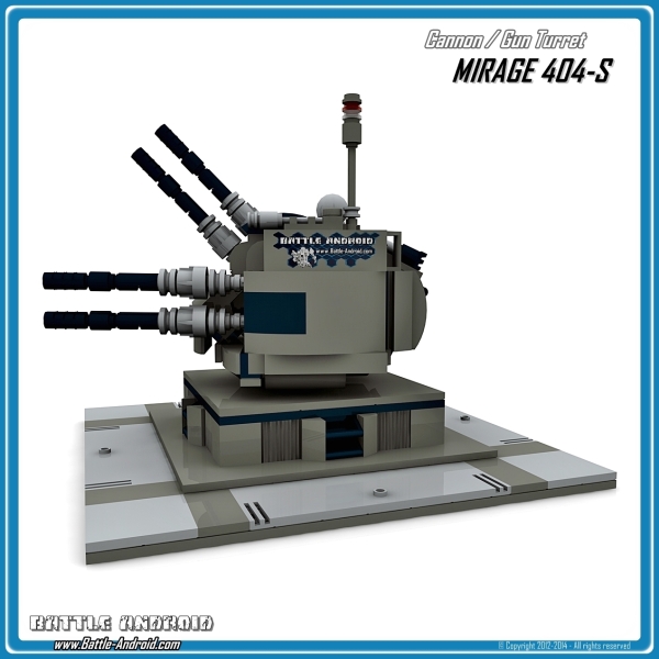 CUSTOM PDF Bauanleitung MIRAGE 404S Geschützturm grau schwarz für LEGO® Steinen