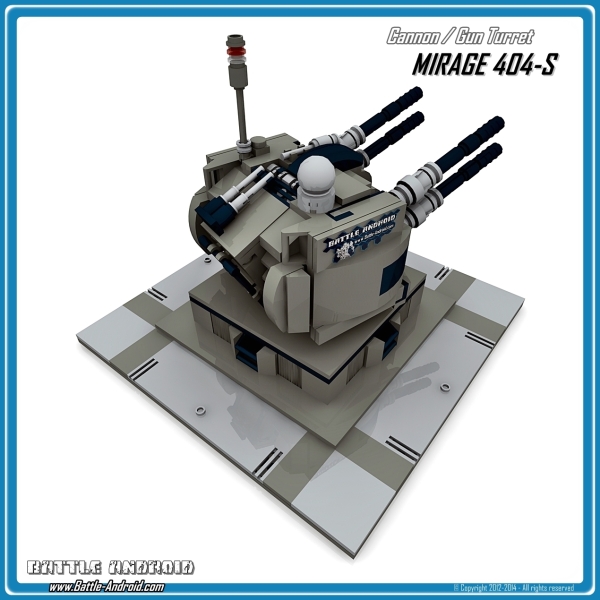 CUSTOM PDF Bauanleitung MIRAGE 404S Geschützturm grau schwarz für LEGO® Steinen