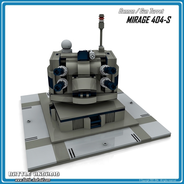 CUSTOM PDF Bauanleitung MIRAGE 404S Geschützturm grau schwarz für LEGO® Steinen