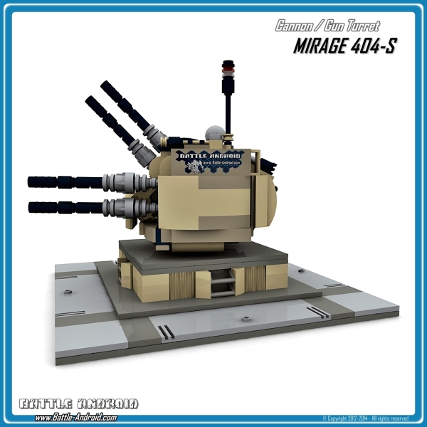 CUSTOM PDF building instructions MIRAGE 404S turret tan for LEGO bricks