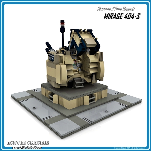 CUSTOM PDF building instructions MIRAGE 404S turret tan for LEGO bricks