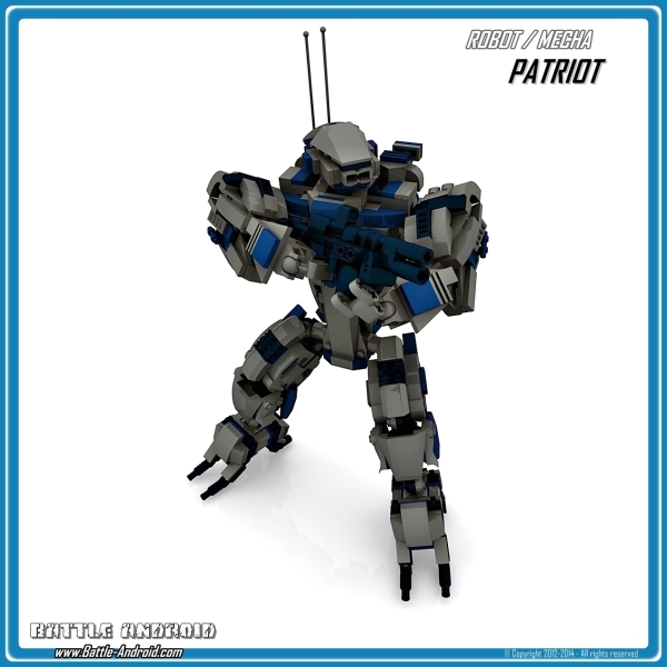 CUSTOM PDF Bauanleitung PATRIOT grau blau für LEGO® Steinen