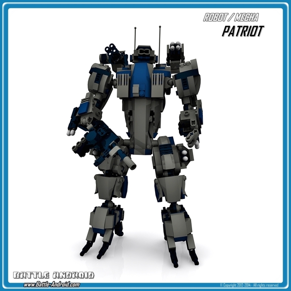 CUSTOM PDF Bauanleitung PATRIOT grau blau für LEGO® Steinen