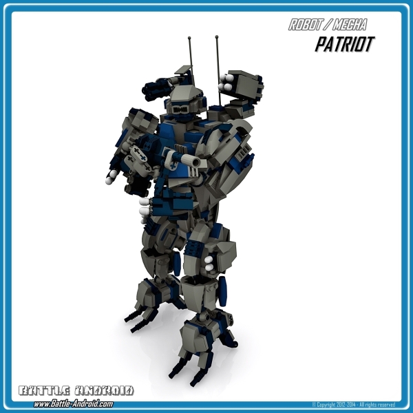 CUSTOM PDF Bauanleitung PATRIOT grau blau für LEGO® Steinen