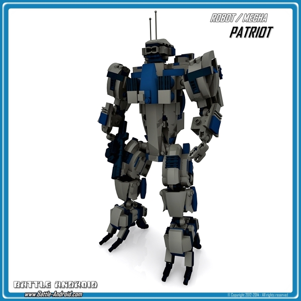 CUSTOM PDF Bauanleitung PATRIOT grau blau für LEGO® Steinen