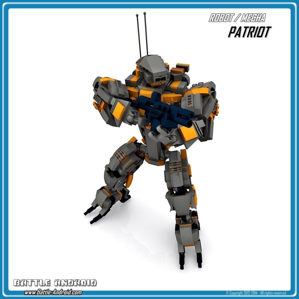 CUSTOM PDF Bauanleitung PATRIOT grau orange für LEGO® Steinen
