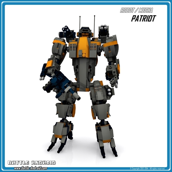 CUSTOM PDF Bauanleitung PATRIOT grau orange für LEGO® Steinen